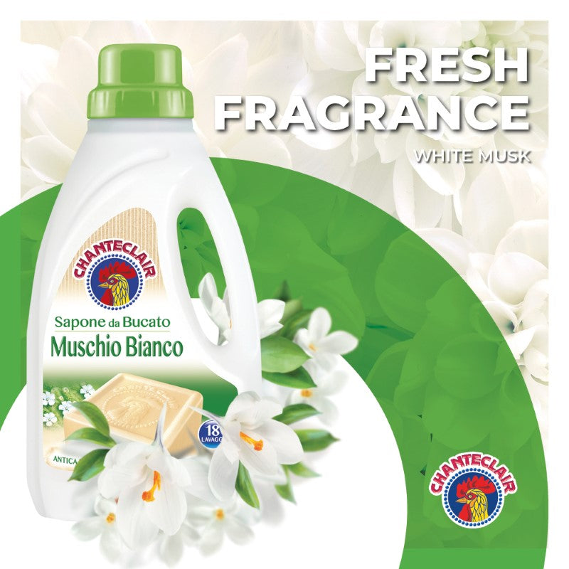 Détergent à lessive liquide parfum musc blanc (38,9 fl oz | 1150 ml)