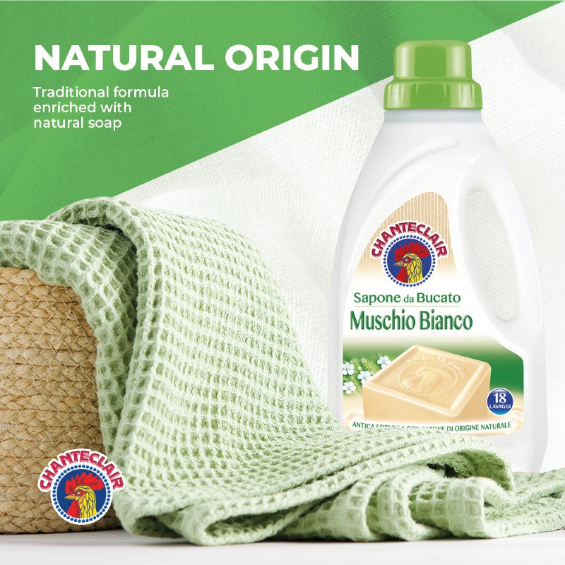 Detergente líquido para ropa con aroma a almizcle blanco (38,9 fl oz | 1150 ml)