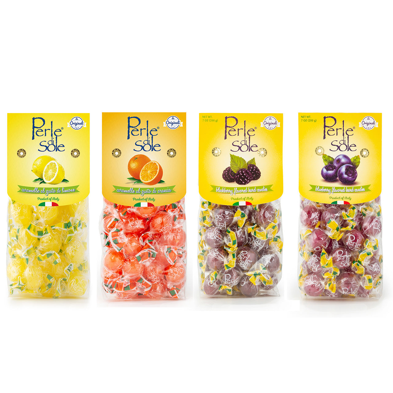 4 Flavors Assorted Hard Candies with a Tart Fizzy Filling